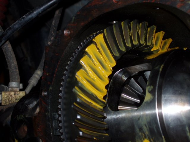 Ring gear and pinion inside a car differential — the hardware your effective gear ratio is calculated from